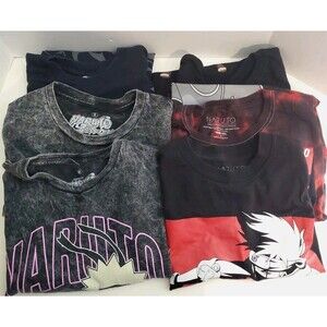 Lot 6 Vintage Naruto Ripple Junction Shippuden Small Men's Tees Itachi AOP